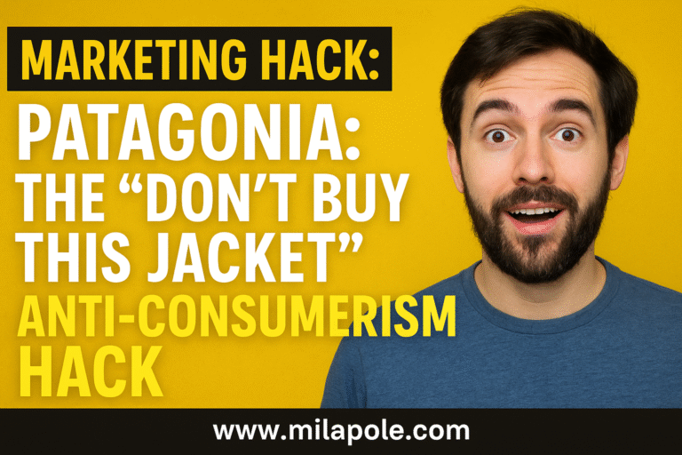 Marketing Hack: Patagonia: The “Don’t Buy This Jacket” Anti-Consumerism Hack